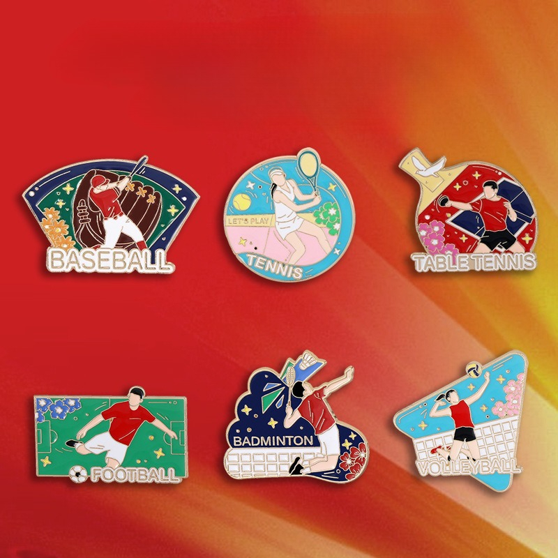 Badminton Icon - Sports Enthusiast Badge Pin for Table