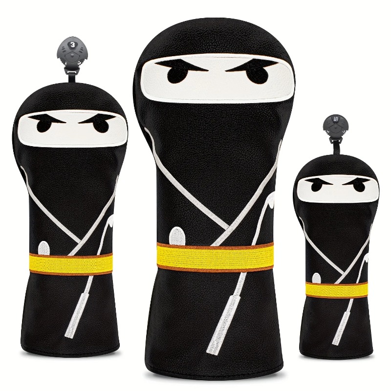 Badminton Club - Samurai Pattern Black Golf Club Head