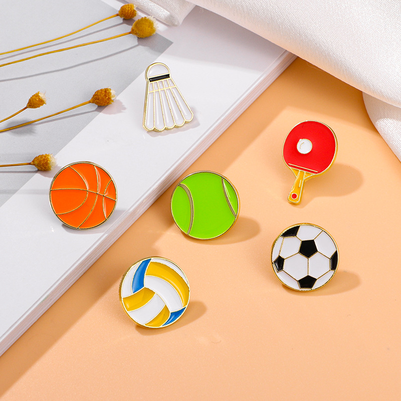 Badminton Icon - Sports series Football cartoon Enamel brooch