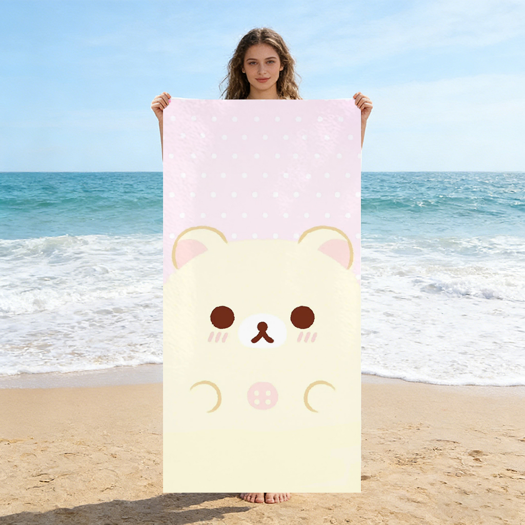 Cartoon Funny Bear Beach Towel - Towel Small Sport 评论和价格