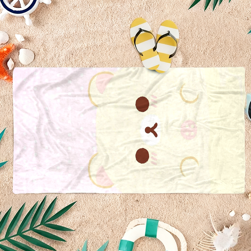 Cartoon Funny Bear Beach Towel - Towel Small Sport 评论和价格