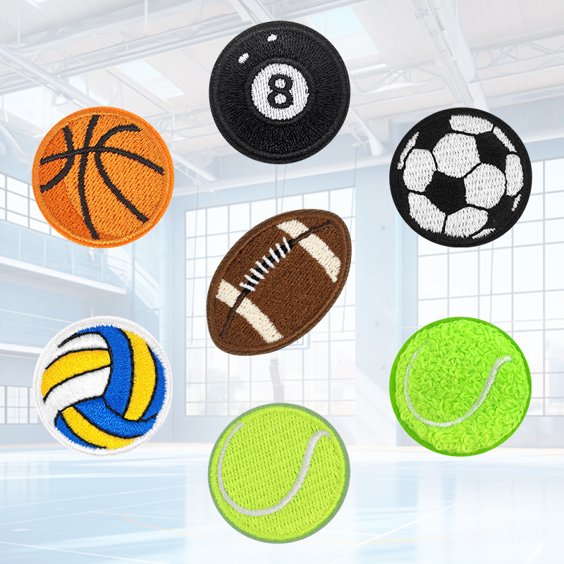 5pc Embrioidered Football Tenn - Badminton Icon 评论和价格