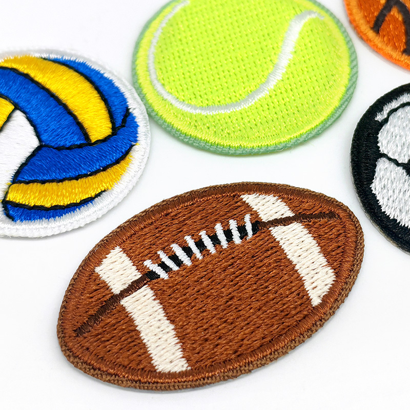 5pc Embrioidered Football Tenn - Badminton Icon 评论和价格