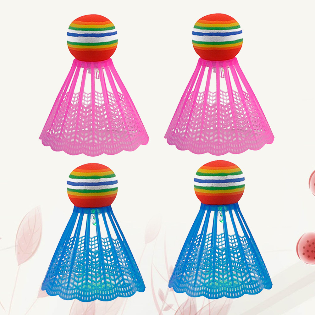 4Pcs Glow in Dark Badminton Sh - Badminton Nylon Shuttlecock 评论和价格