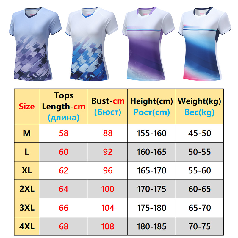 Badminton Shirts Women 3D Prin - Badminton Jersey 评论和价格