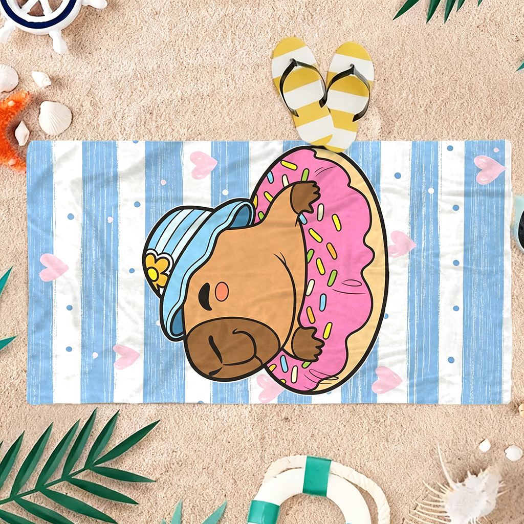 Capybara Cartoon Beach Towel Q - Towel Small Sport 评论和价格