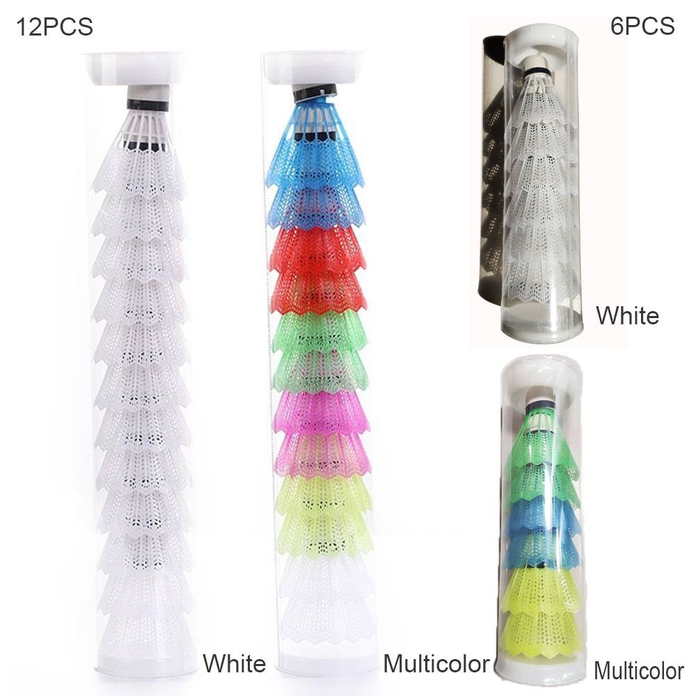 6/12PCS Windproof Plastic Shut - Badminton Nylon Shuttlecock 评论和价格