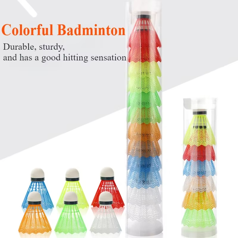 12Pcs Colorful Plastic Badmint - Badminton Nylon Shuttlecock 评论和价格