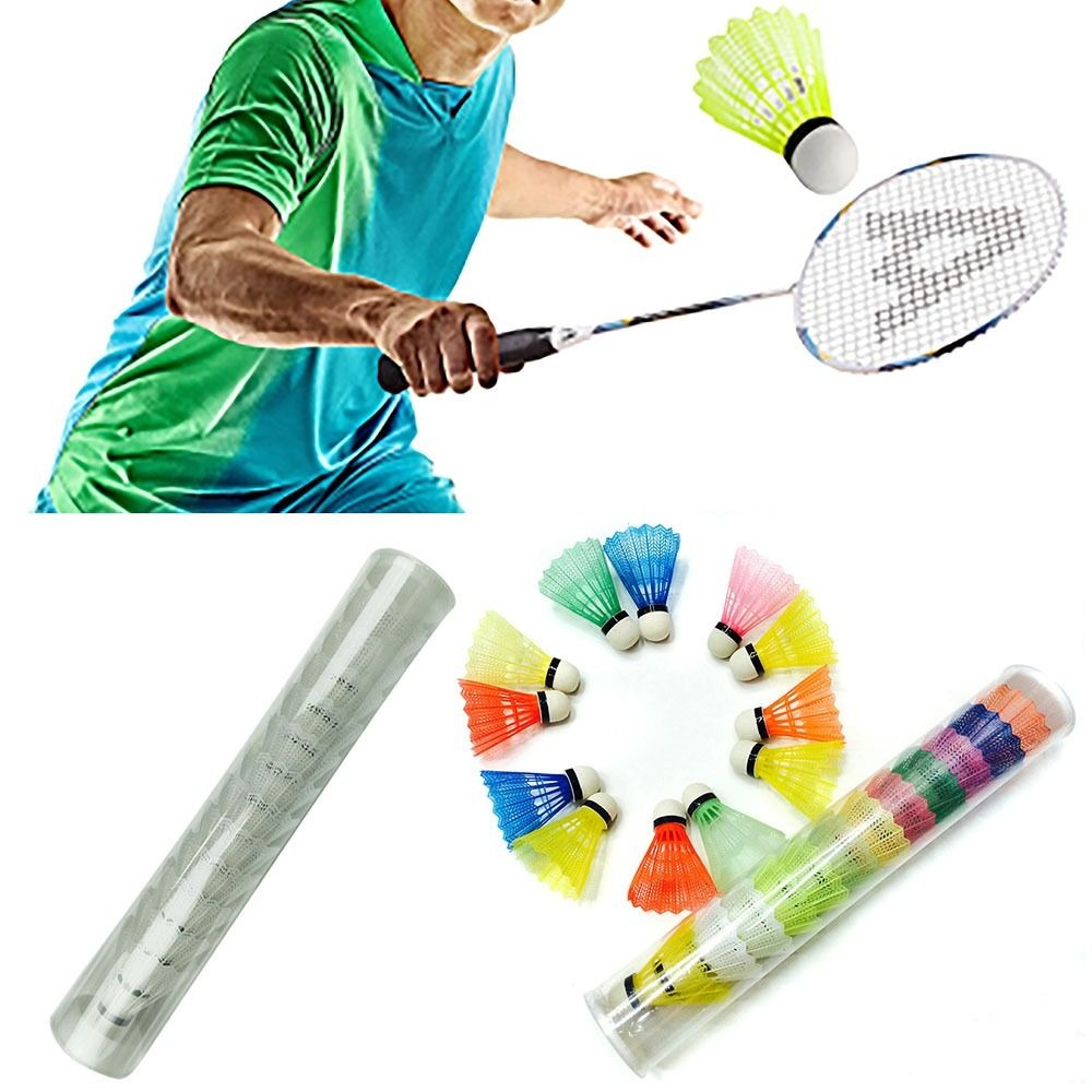 6/12PCS Windproof Badminton Mu - Badminton Nylon Shuttlecock 评论和价格