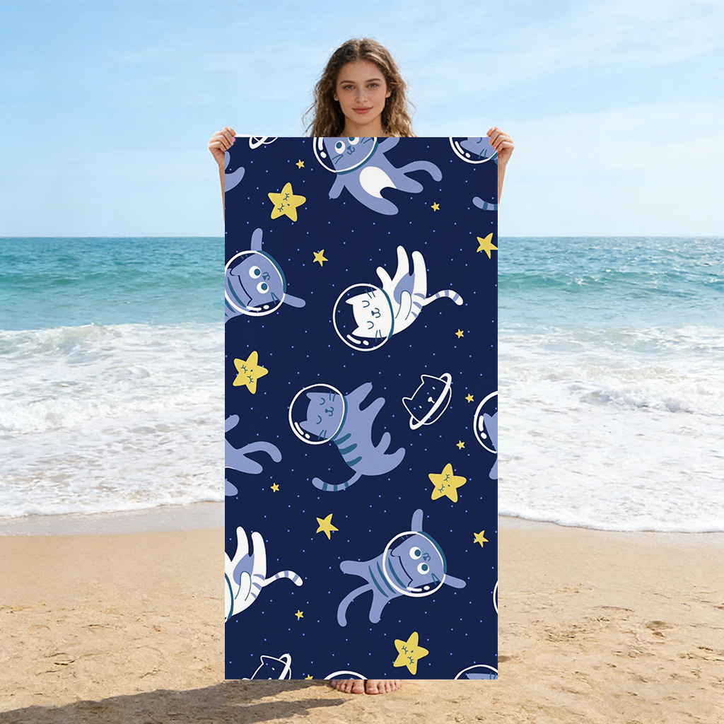 Space Cats Beach Towel Quick-D - Towel Small Sport 评论和价格