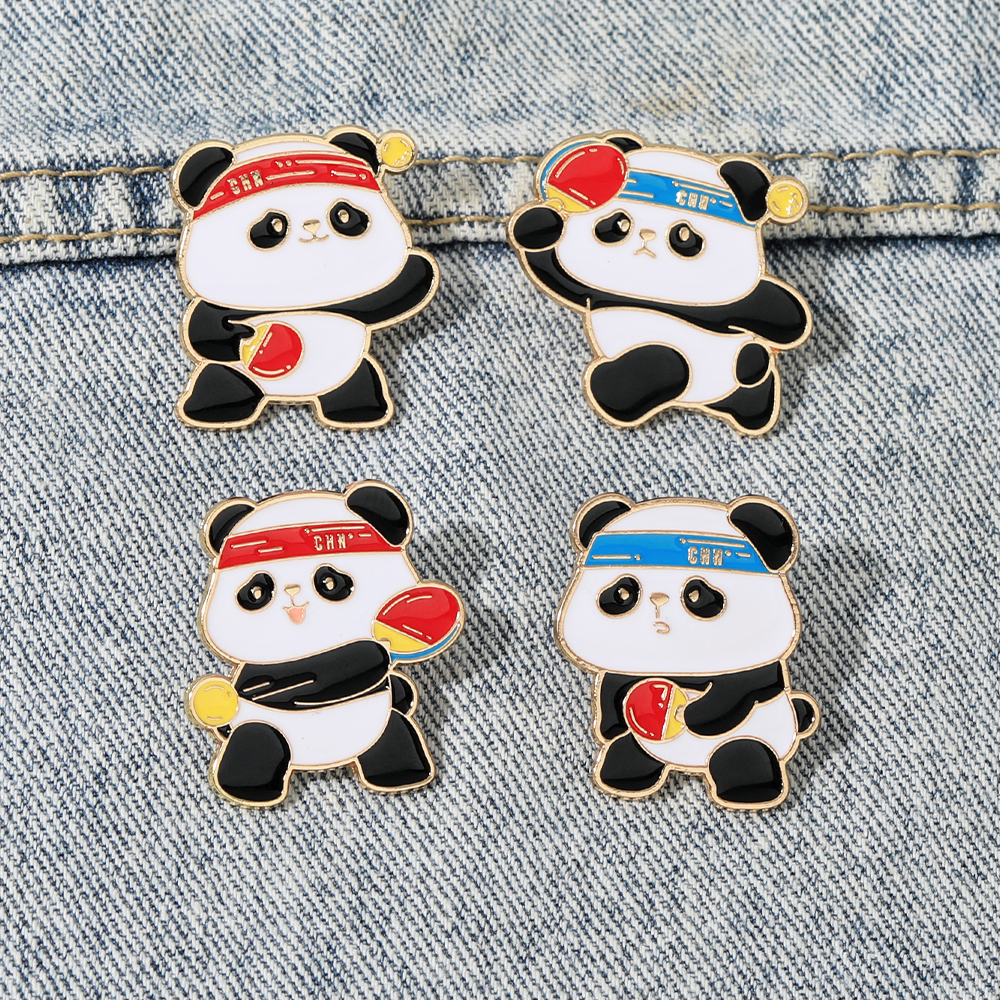 4 Styles Sporty Panda And Tabl - Badminton Icon 评论和价格