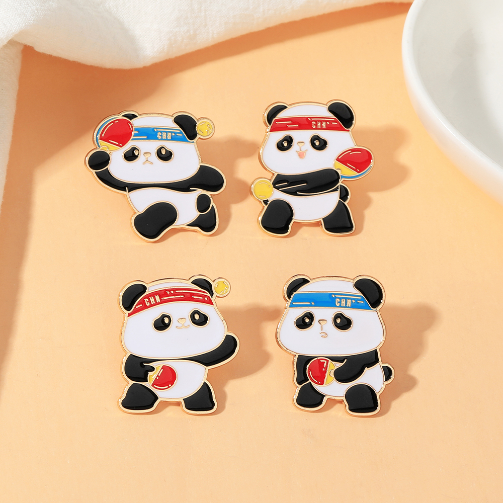 4 Styles Sporty Panda And Tabl - Badminton Icon 评论和价格