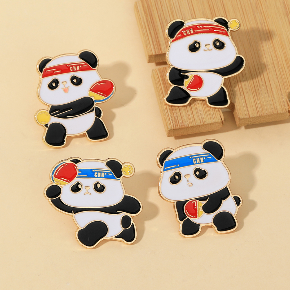 4 Styles Sporty Panda And Tabl - Badminton Icon 评论和价格