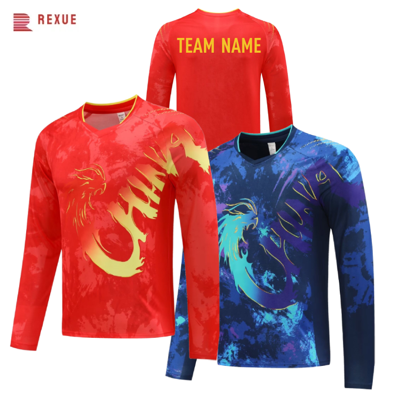 China Dragon Long Sleeve Table - Badminton Jersey 评论和价格