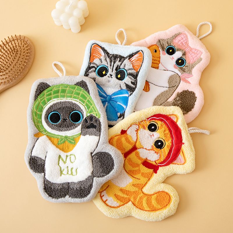Cute cat hand towel hanging ty - Towel Small Sport 评论和价格