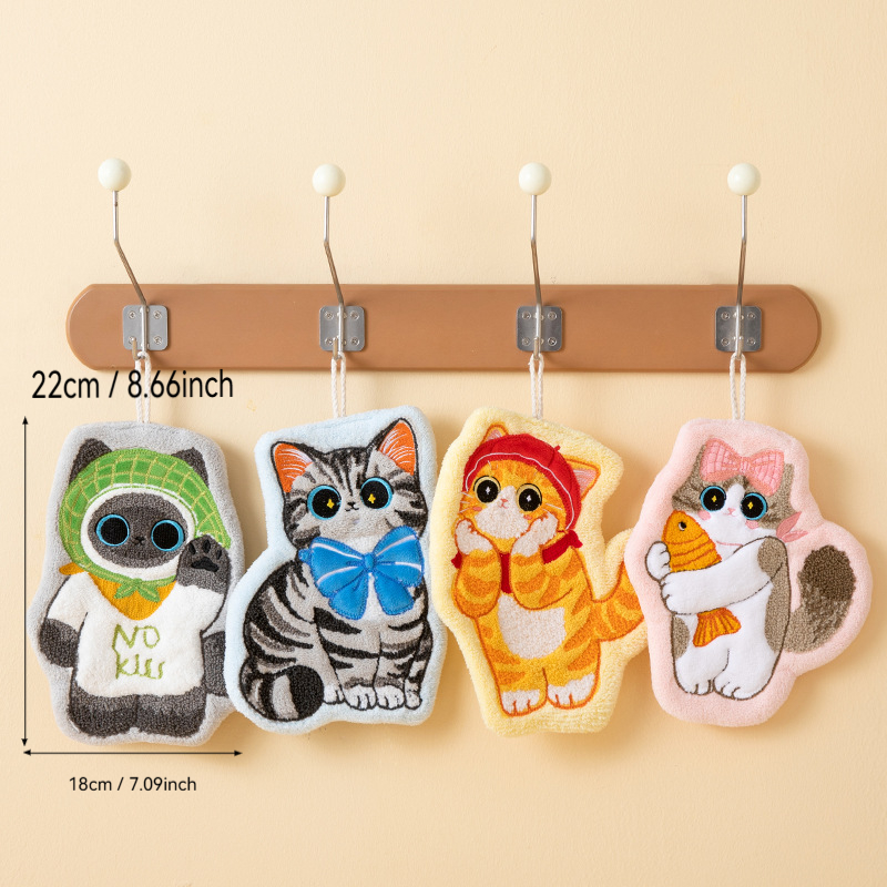 Cute cat hand towel hanging ty - Towel Small Sport 评论和价格