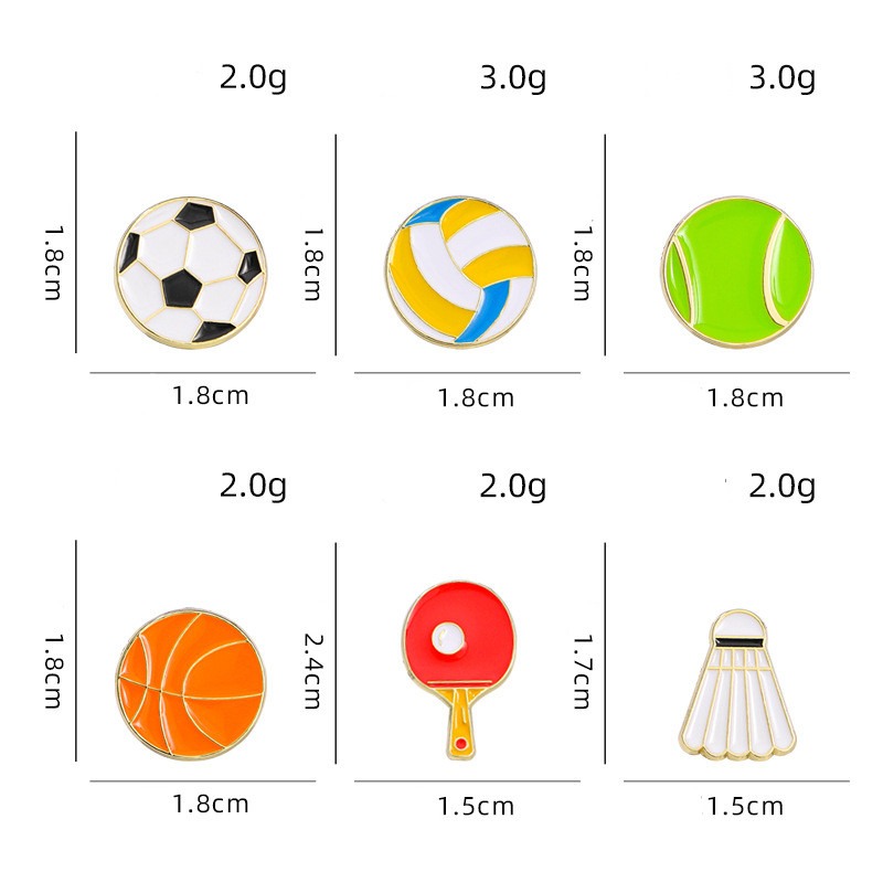 Sports Enamel Pins Football Ba - Badminton Icon 评论和价格
