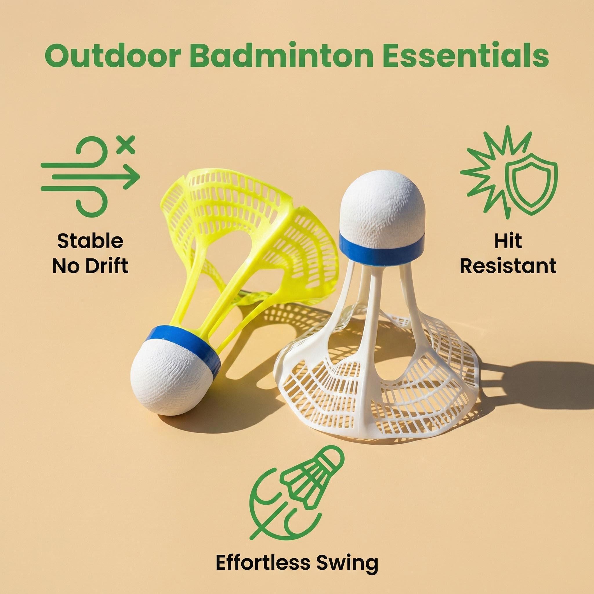 4Pcs/8Pcs, Wind-Resistant Badm - Badminton Nylon Shuttlecock 评论和价格