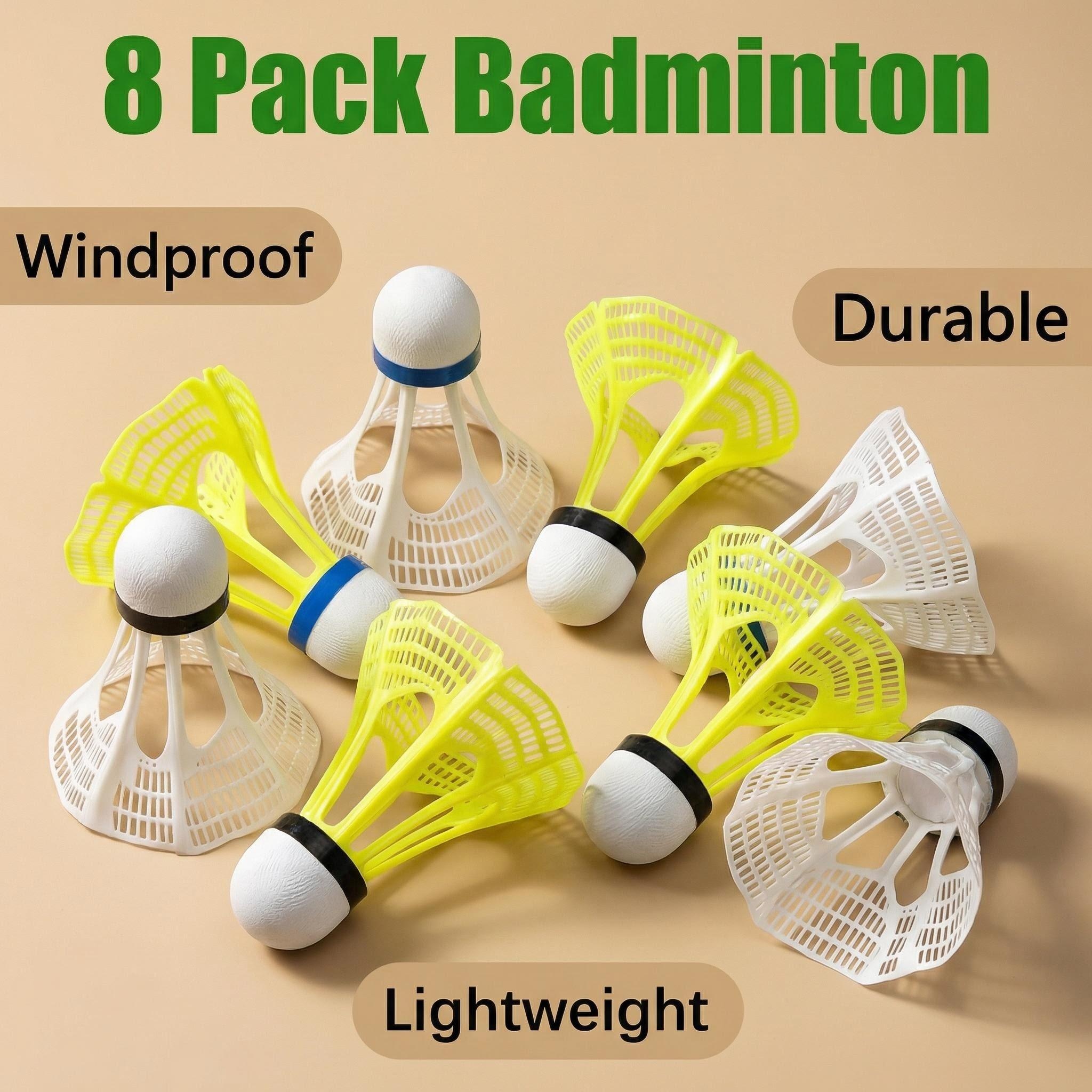 4Pcs/8Pcs, Wind-Resistant Badm - Badminton Nylon Shuttlecock 评论和价格