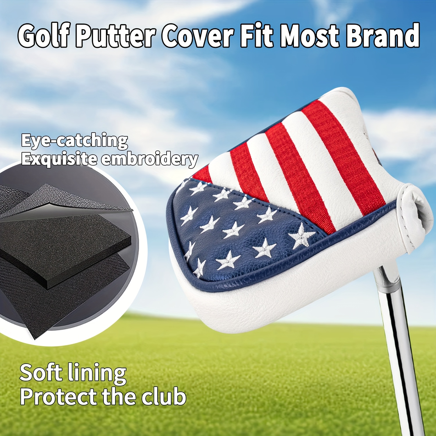 Club Head Cover, Golf Putter C - Badminton Club 评论和价格