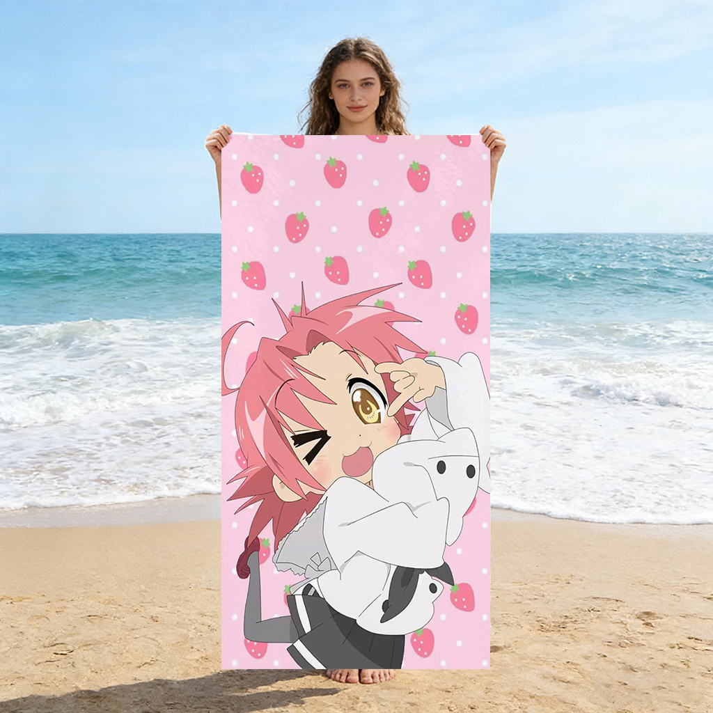 1pc Anime Girl Beach Towel Sma - Towel Small Sport 评论和价格
