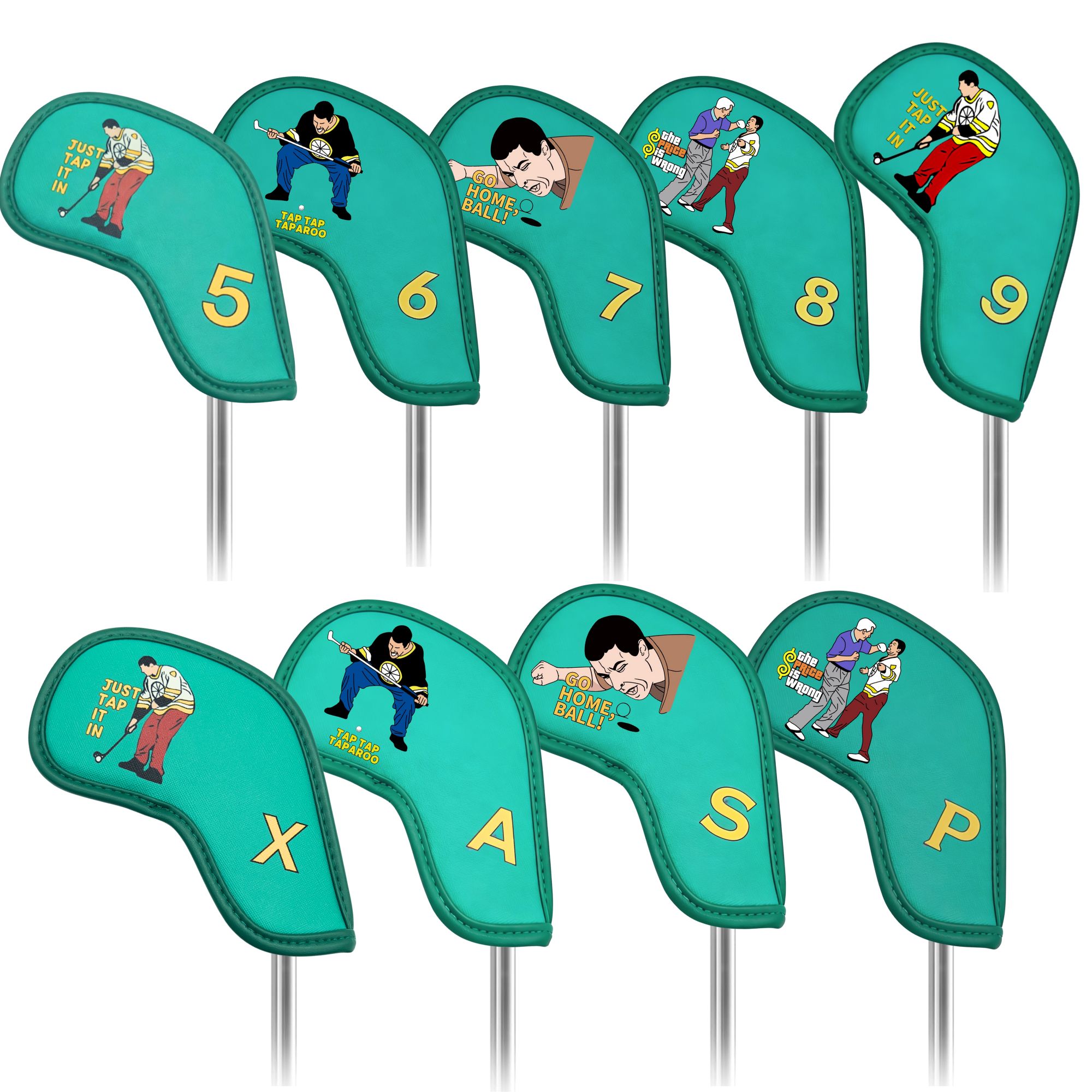 9 pcs Golf Iron Covers with Fu - Badminton Club 评论和价格