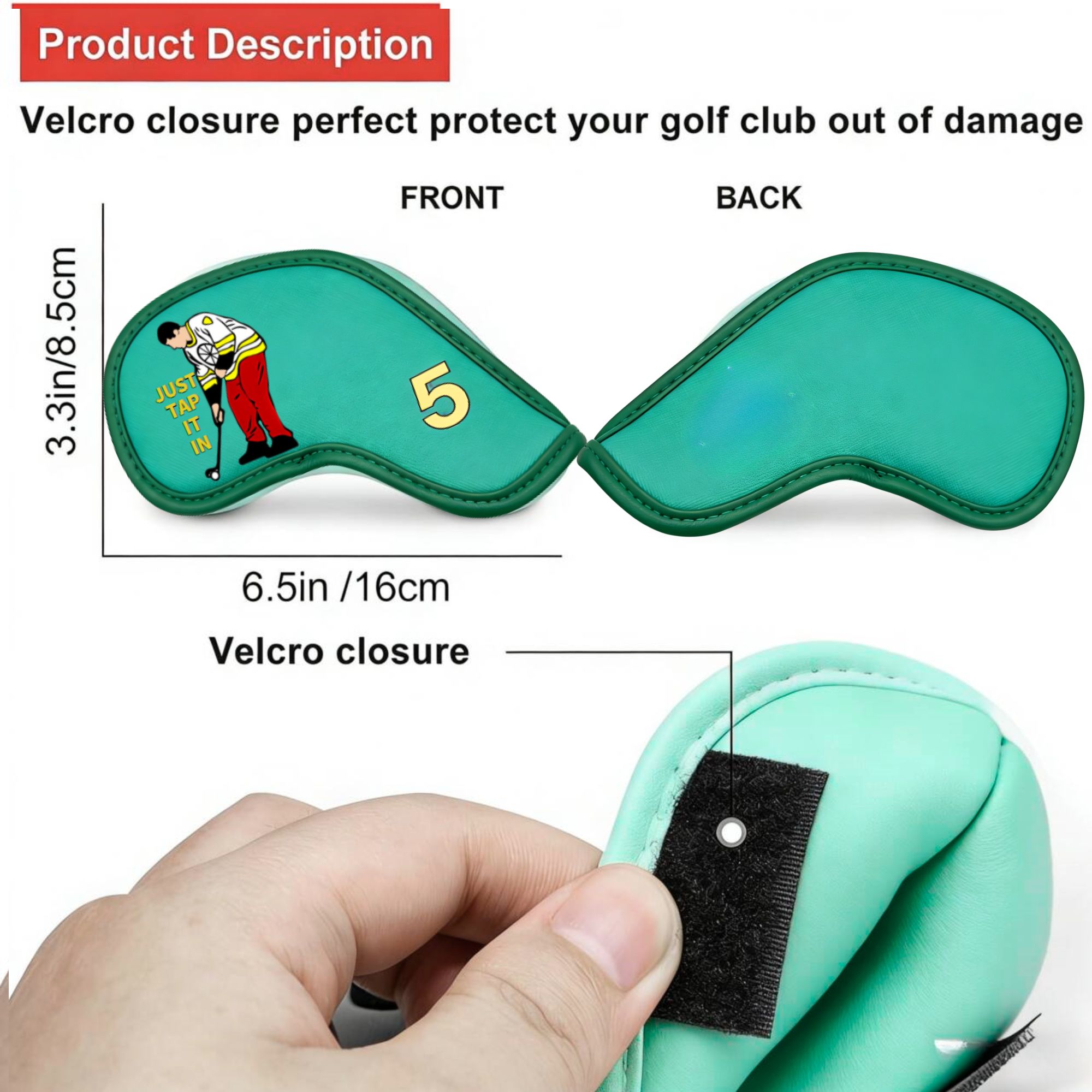 9 pcs Golf Iron Covers with Fu - Badminton Club 评论和价格