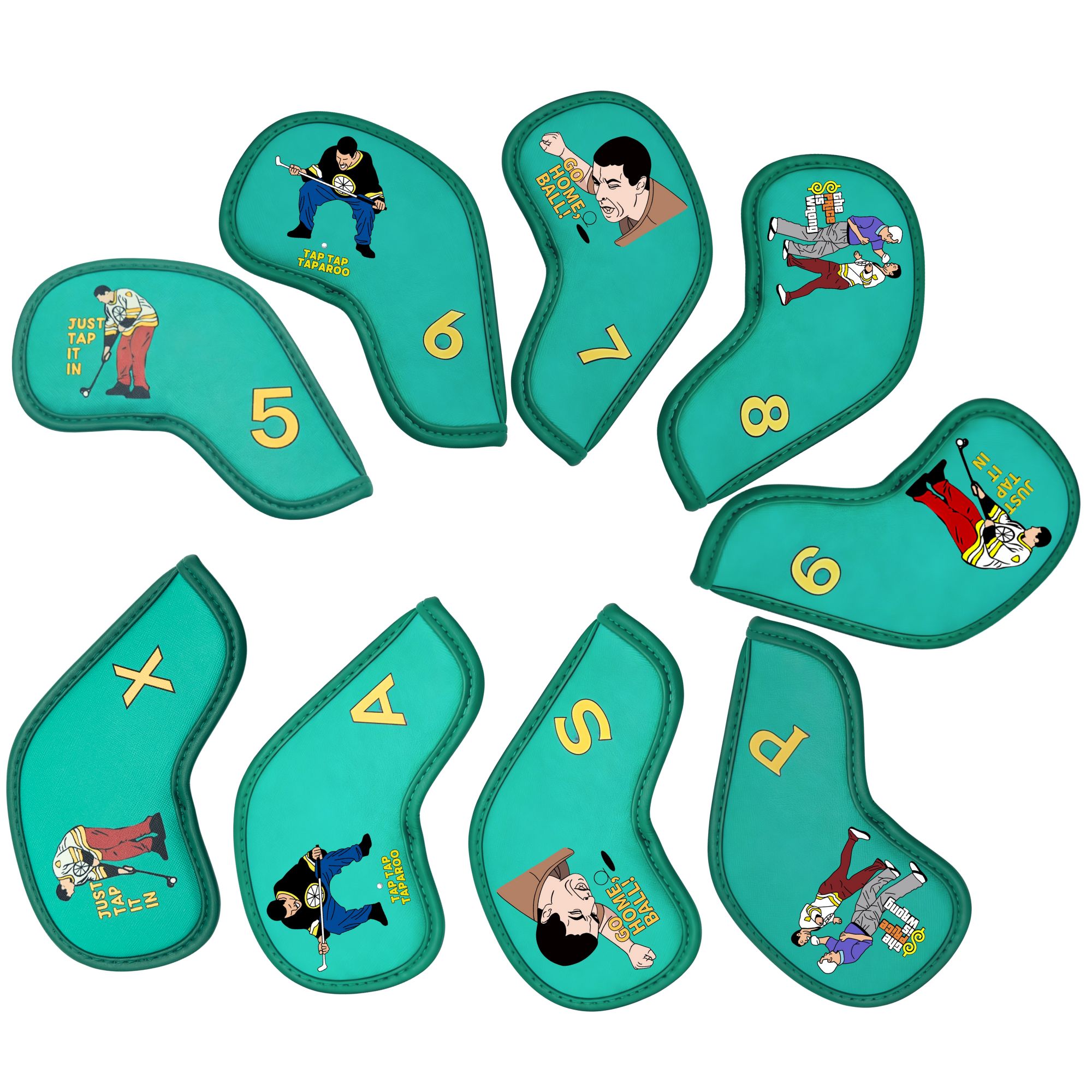 9 pcs Golf Iron Covers with Fu - Badminton Club 评论和价格