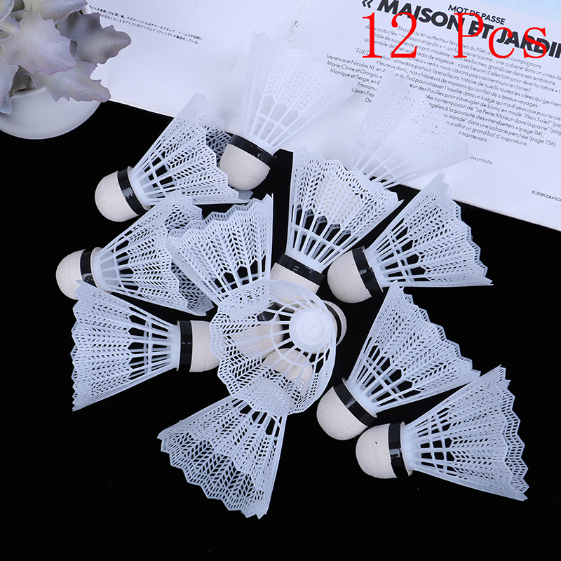 12Pcs Lightweight Plastic Badm - Badminton Nylon Shuttlecock 评论和价格