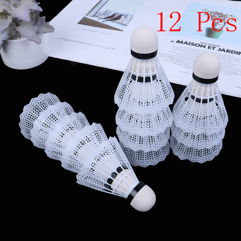 12Pcs Lightweight Plastic Badm - Badminton Nylon Shuttlecock 评论和价格
